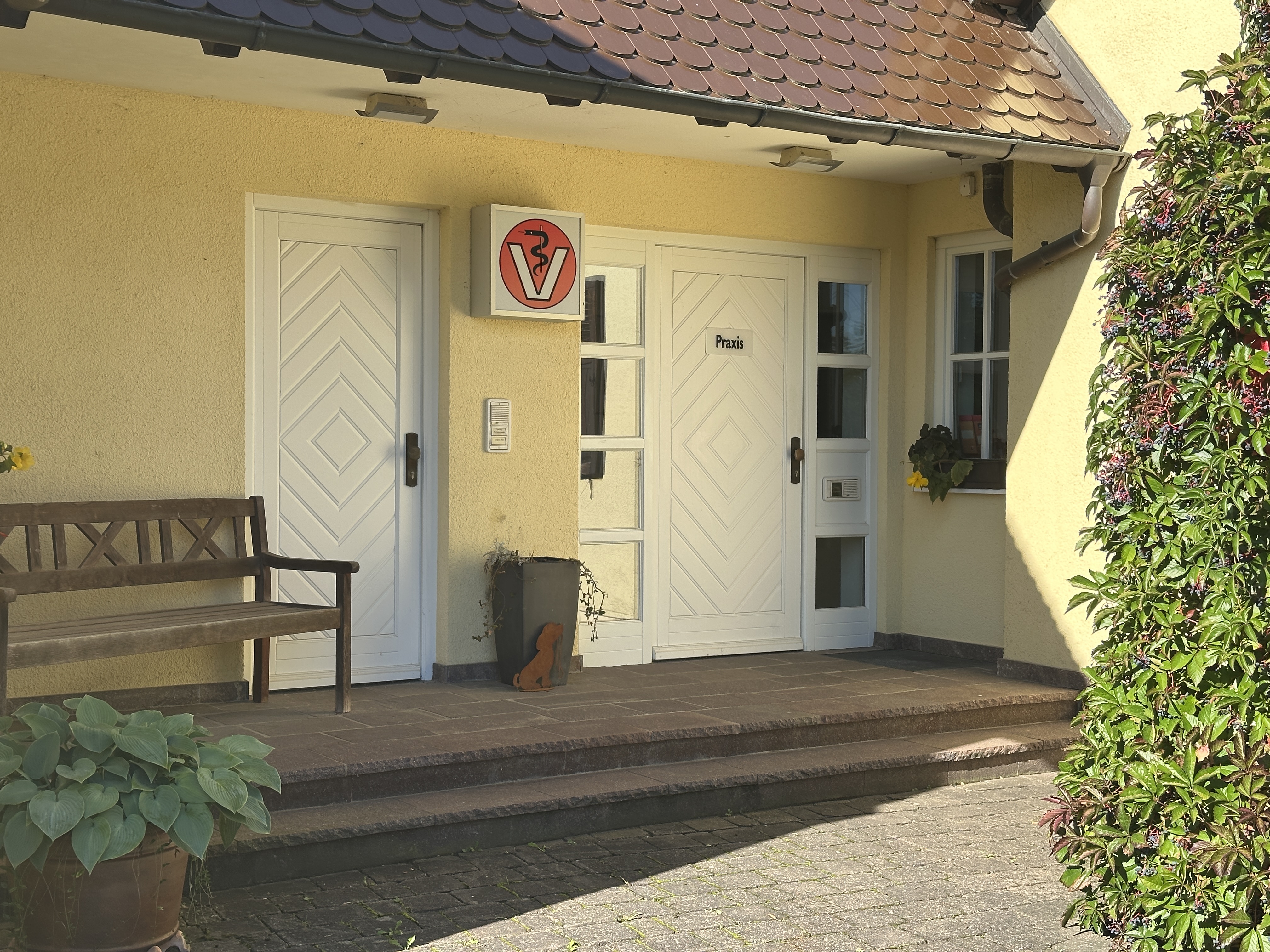 breitere Ansicht der Praxis-Tür